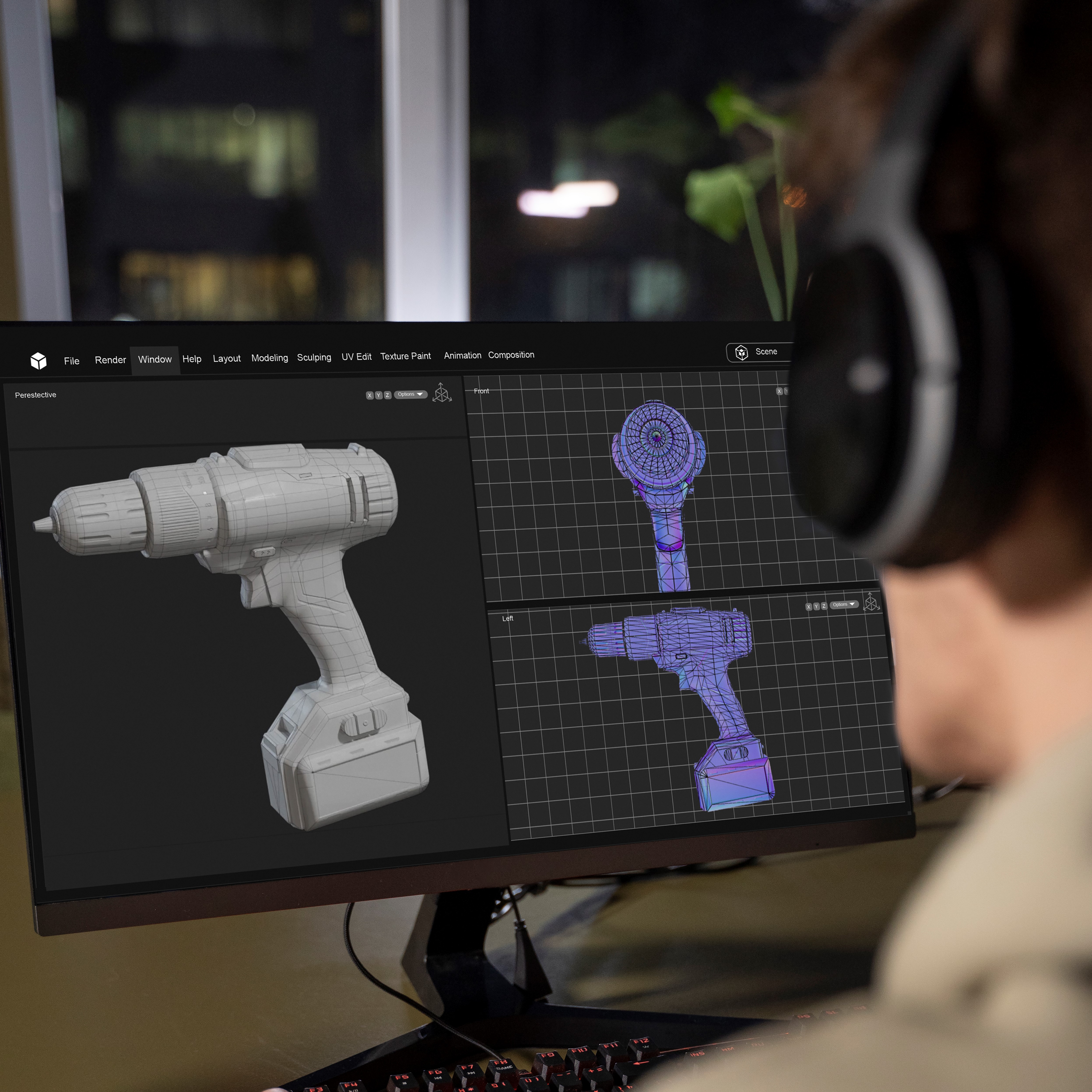 person-working-animation-porject